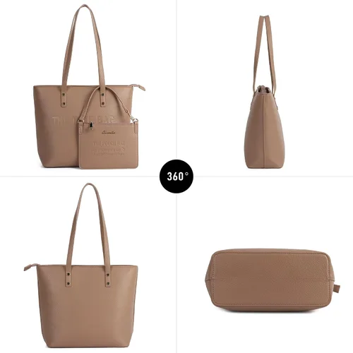 Vista 4 de Bolso de mano para mujer, bolso mediano con asa superior