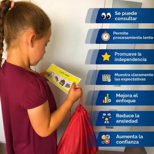 Vista 3 de Empaca tu bolsa, Preparándose el horario visual para niños con autismo