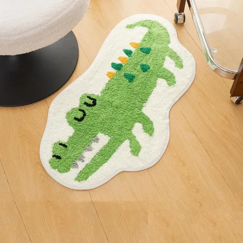 Vista 5 de Alfombras de baño, bonita alfombra de baño con forma de animal, no sorbe, absorbente, divertida decoración, alfombra de baño para baño, bañera