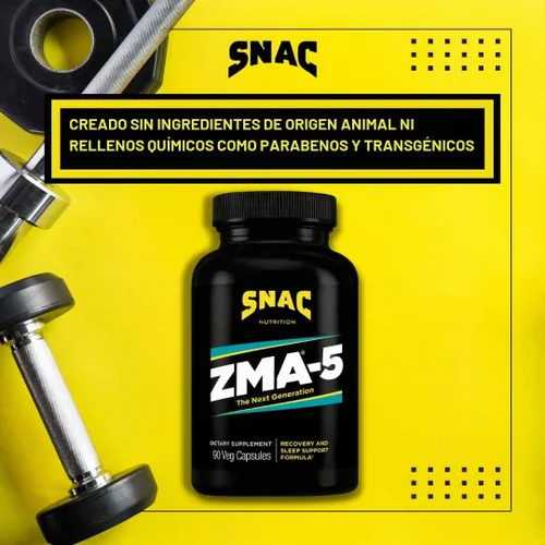 Vista 5 de SNAC ZMA-5 Fórmula mara mejoramiento de la recuperación y el sueño, con 5-HTP, 90 cápsulas