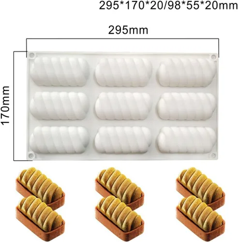 Vista 2 de Molde de silicona para hornear pasteles, moldes de jabón, moldes de silicona con forma de flor para postres franceses caseros para pastelería