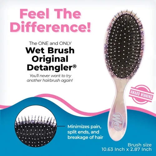 Vista 2 de Wet Brush - Cepillo Original Detangler para todo tipo de cabello, cerdas ultrasuaves IntelliFlex que se deslizan con facilidad por los nudos