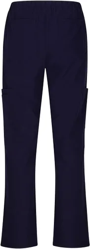 Vista 5 de Natural Uniforms - Conjunto fresco y elástico de ropa quirúrgica con camisa cuello en V y pantalón cargo para mujer, tallas regulares y pequeñas
