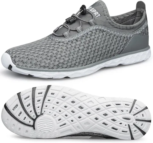 Vista 16 de DOUSSPRT Men's Water Shoes Quick Dry for Beach Swim Pool Fishing Negro (Allblack)