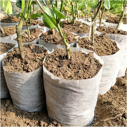 Vista 5 de 100 bolsas biodegradables para vivero, bolsas de cultivo de plantas, semillas de tela no tejida para sembrar macetas para el hogar, accesorios