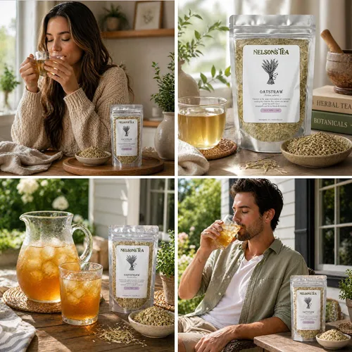 Vista 6 de Nelson's Tea Avena Sativa cortada y tamizada - Infusión nutritiva de hierbas para relajación y bienestar - Rico en propiedades nutricionales