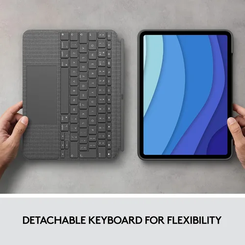 Vista 8 de Logitech Combo Touch - Funda con teclado retroiluminado desmontable para iPad Pro de 11 pulgadas