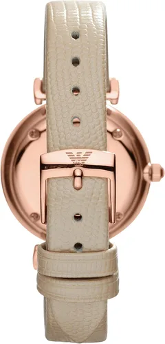Vista 3 de Emporio Armani - Reloj de vestir de dos manecillas de acero inoxidable para mujer, Relojes de moda, Beige