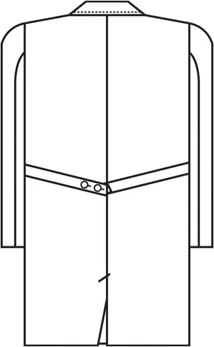 Vista 4 de Bordado Meta de los hombres clásico 40" Doctor 's Lab Coat (estilo 267)