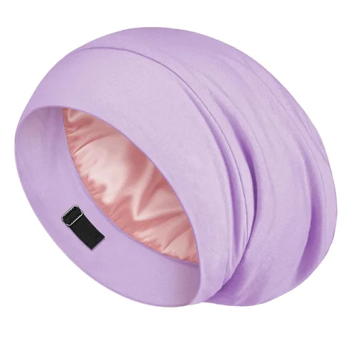 Vista 12 de LULUSILK Gorro de Dormir con Forro de Seda de Morera, Se Acabó el Cabello Encrespado y Enredado, Envoltorio de Cabello de Seda que se Mantiene