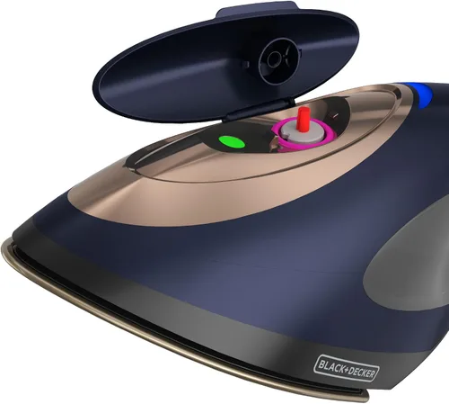 Vista 8 de BLACK+DECKER Press & Steam - Plancha y vaporizador 2 en 1, 180% más vapor y tecnología de una temperatura, suela de cerámica, seguro en todos