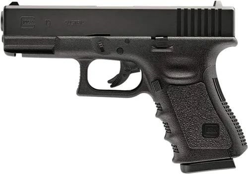 Vista 2 de Pistola Glock 19 Gen. 3 BB, combo de operaciones negras, paquete de pistola de aire