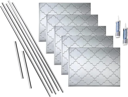 Vista 8 de FASÄDE Mónaco - Kit decorativo de vinilo para salpicaduras de 15 pies cuadrados en cachemira