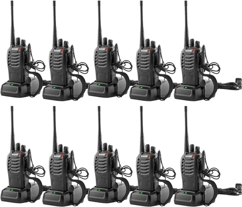 Vista 8 de Walkie Talkies Baofeng Radio 888S recargables de largo alcance con auriculares para adultos, radios de 2 vías, walkie talkies para niños, paquete