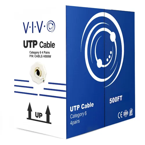 Vista 14 de VIVO Cable Cat6 a granel de 500 pies, cable Ethernet CCA, 23 AWG, caja de extracción UTP, red LAN, azul, CABLE-V006B Cable Ethernet CCA, 23 AWG