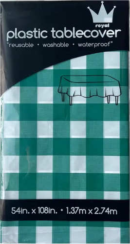 Vista 27 de ROYAL7 - Paquete de 3 manteles rectangulares de plástico desechables para picnic, cumpleaños, barbacoa, fiesta, boda