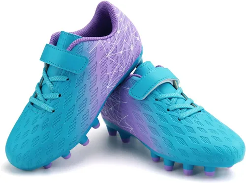Vista 7 de Brooman - Tacos de fútbol para niños y niñas, zapatos deportivos con tacos para usar al aire libre