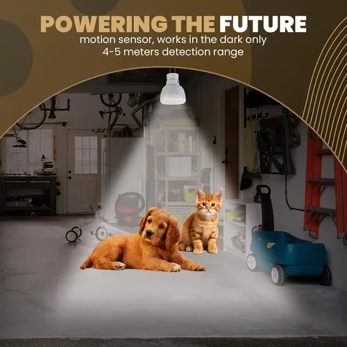 Vista 2 de Sensor de movimiento brillante de 5 W, luz nocturna enchufable, salida de CA, color blanco frío, 6500 K, lámpara LED automática activada por