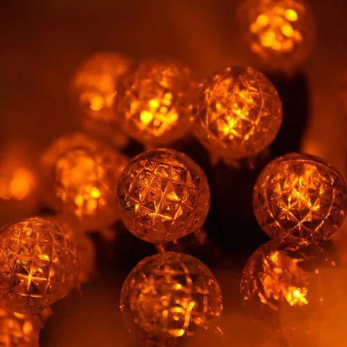 Vista 13 de Wintergreen Lighting Guirnalda de luces LED color frambuesa de 24 pies, color dorado