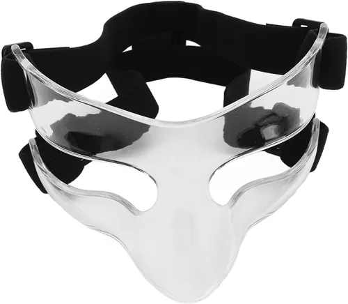 Vista 4 de Protector de nariz protector facial deportivo, protector facial de béisbol, fútbol, protección de nariz, material de policarbonato resistente