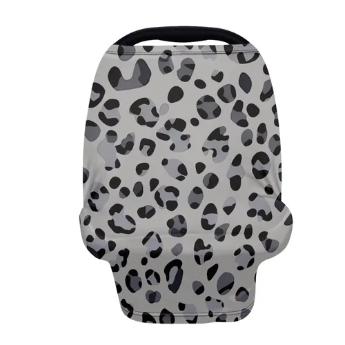 Vista 24 de Forchrinse Black and White Cow Print Nursing Cover Breastfeeding Scarf Soft Car Seat Cover for Babies Girls Infant Carseat Multi-Use Cover