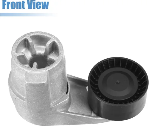 Vista 6 de X AUTOHAUX Tensor de correa de transmisión Tensor de correa de montaje para BMW F30 F10 F12 F13 F25 X3 X4 X5 11287599097 11288604266 metal negro