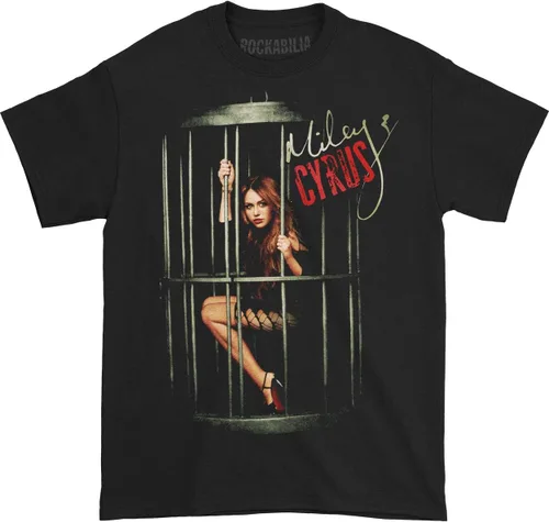 Vista 3 de Miley Cyrus Camiseta Bird Cage para hombre, color negro