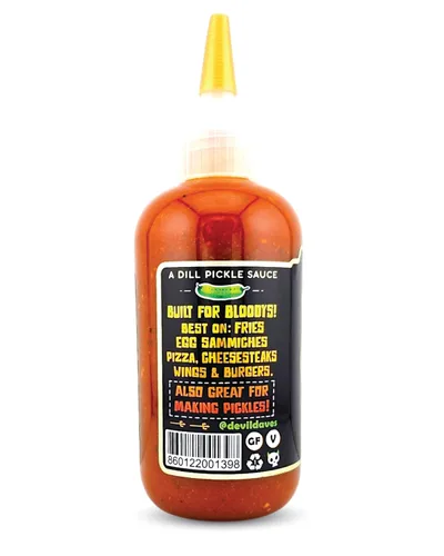 Vista 6 de Salsa picante de eneldo Devil Daves Pickle Crack - Calor medio, 8.6 onzas