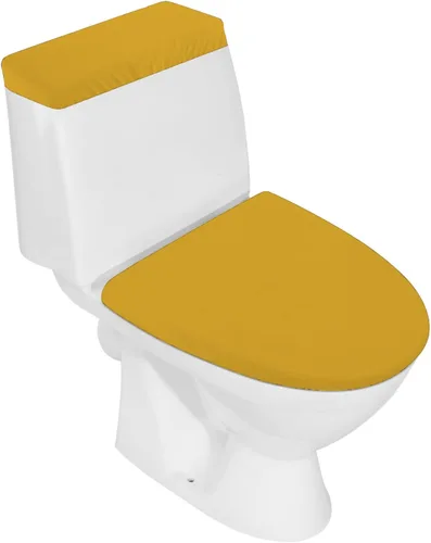 Vista 17 de Juego de tapa de inodoro y tapa de tanque de inodoro, funda de seda de leche para inodoro