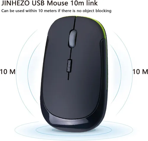 Vista 3 de Nano 2.4G - Interruptor óptico inalámbrico para ratón, color negro