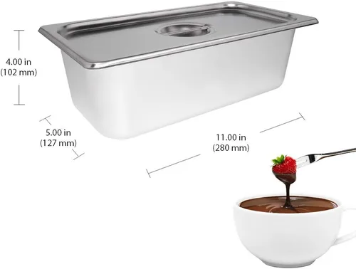 Vista 3 de ALDKitchen Olla para derretir chocolate Máquina de temple de chocolate con control digital 3 tanques para 27 libras (26.5 lbs) de chocolate