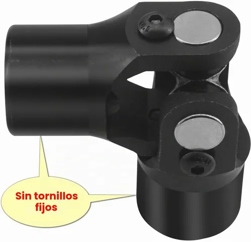 Vista 3 de 3/4" redondo x 3/4" redondo eje de dirección único junta universal U 3/4" redondo a 3/4" redondo negro eje de dirección acoplamiento universal 35°