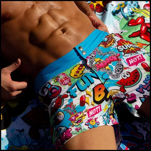 Vista 33 de Bang Men's Swimwear - Beach Shorts - Stretchy Quick-Dry All-Use Premium Swimsuit Trunk Square Cut