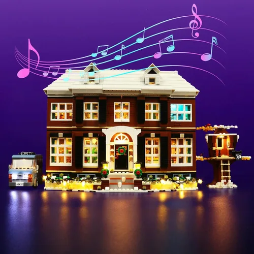 Vista 2 de VONADO Kit de luz LED compatible con el juego Lego Home Alone - Versión musical
