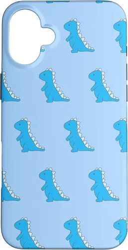 Vista 23 de Dinosaur T Rex Phone Case Cute Blue Cartoon Pattern Case for iPhone 17