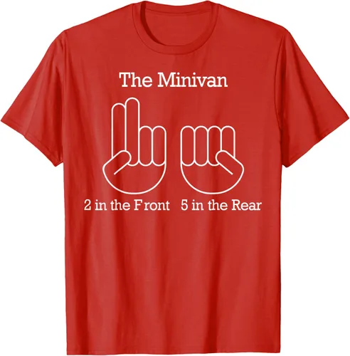 Vista 55 de The Minivan 2 In The Front 5 In The Rear Camiseta, Negro