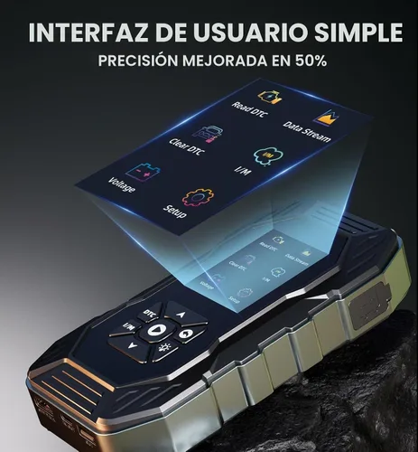 Vista 7 de Arrancador de salto de 5000 A con escáner OBD2, arranque de fuerza de 0 V Negro