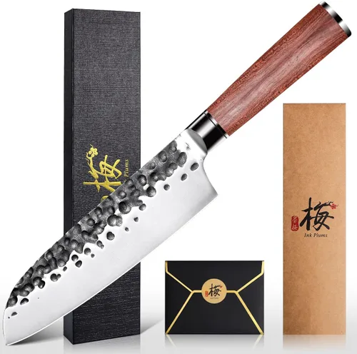 Vista 9 de Juego de cuchillos de cocina de 3 piezas, cuchillo de chef, cuchillo Usuba, cuchillo de pelar, cuchillo profesional de acero inoxidable de alto