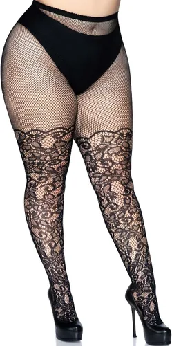 Vista 4 de Leg Avenue Medias de malla vintage para mujer