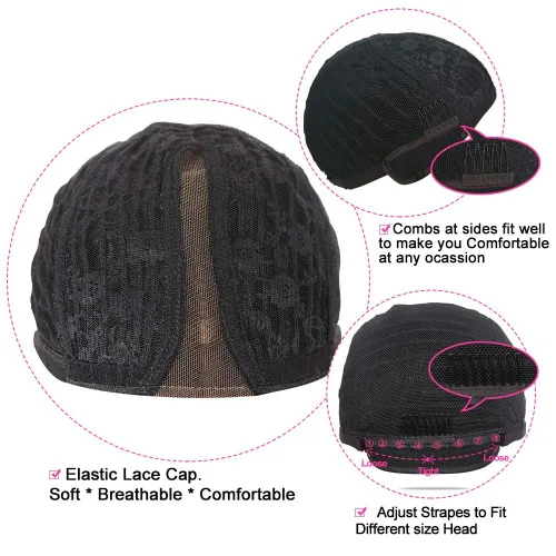 Vista 8 de Fine Plus Pelucas de cabello humano sin pegamento, pelucas rizadas de onda profunda para mujeres negras, pelucas de cabello humano con encaje