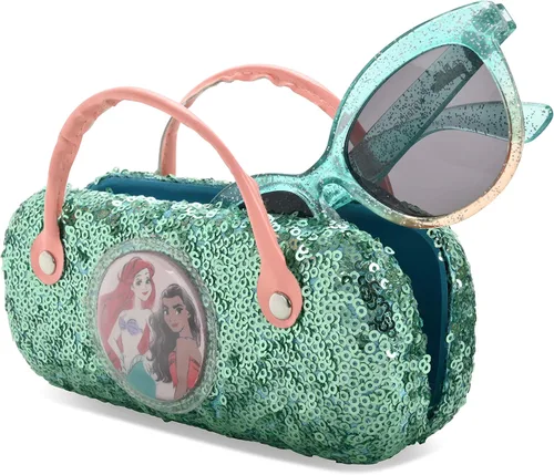Vista 3 de Pan Oceanic - Gafas de sol de princesa Disney para niñas con estuche a juego para niños