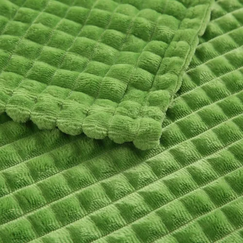 Vista 7 de Puncuntex - Manta de franela y vellón, supersuave, mullida y acogedora, con diseño de cuadrícula cuadrada, de lujo, para sofá, sillón, silla