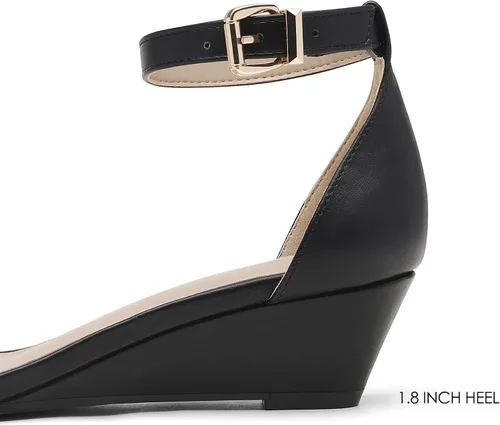 Vista 2 de DREAM PAIRS, Ingrid - Sandalias de tacón bajo con correa de tobillo para mujer