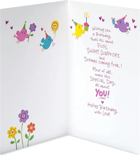 Vista 2 de American Greetings - Tarjeta de cumpleaños para nieta (All About You)