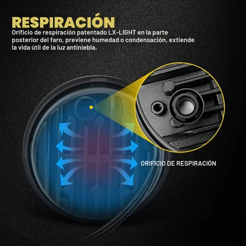 Vista 6 de LX-LIGHT lámparas Cree LED para niebla, 2 unidades, cromadas, de 4.5 pulgadas para motocicletas Harley Davidson