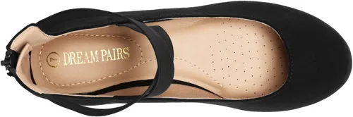 Vista 3 de Dream Pairs - Zapatos planos cómodos y de moda para mujer, con correas elásticas para el tobillo
