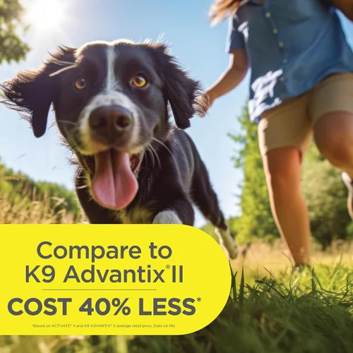Vista 2 de TevraPet Activate II Prevención de pulgas y garrapatas para perros, 4 unidades, perros pequeños de 4 a 10 libras, gotas tópicas, tratamiento