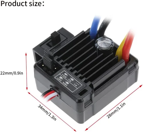 Vista 7 de Goolsky WP-1060-RTR impermeable cepillado 2S-3S 60A ESC para 1/10 Tamiya Traxxas Redcat HSP HPI RC Car