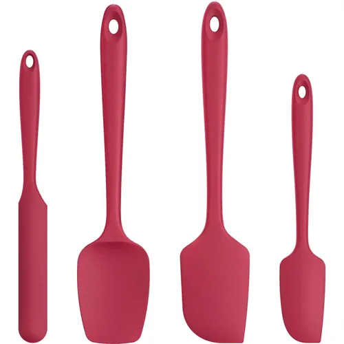 Vista 12 de Juego de espátulas de silicona U-Taste con resistencia al calor de 600 grados Fahrenheit (Negro)