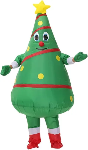 Vista 2 de Disfraz inflable de Navidad para árbol de Navidad, disfraz de Navidad para adultos NavidadHalloween